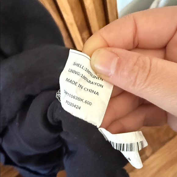 DISSH 100% Linen Smocked Square Neck Knee length Dress. Size 16 - Picture 6 of 10